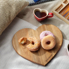 Heart Acacia Wood Serving Board