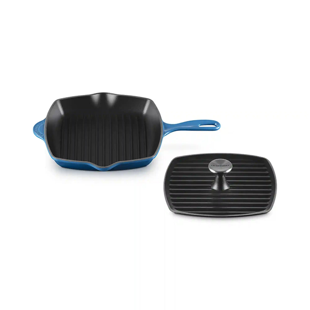 Traditional Square Skillet Grill and Panini Press Set