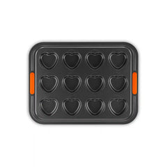 Non-stick Metal Bakeware 12-Cup Heart Cakelet Pan
