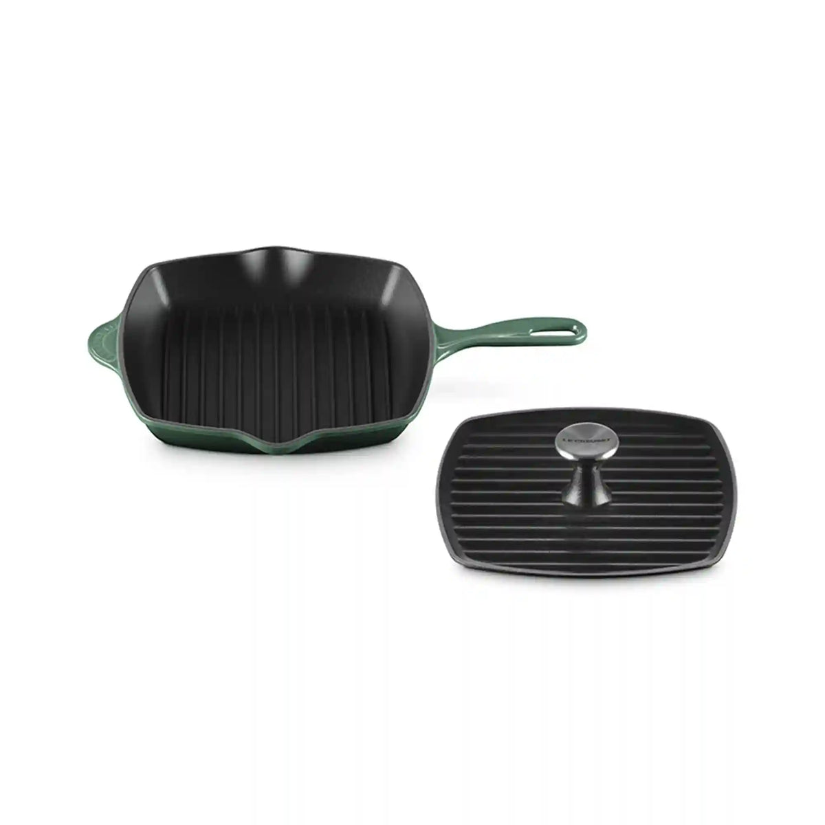 Traditional Square Skillet Grill and Panini Press Set