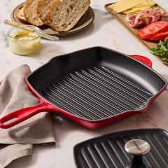 Traditional Square Skillet Grill and Panini Press Set
