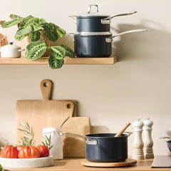 Essential Non-stick Ceramic Saucepan with Glass Lid
