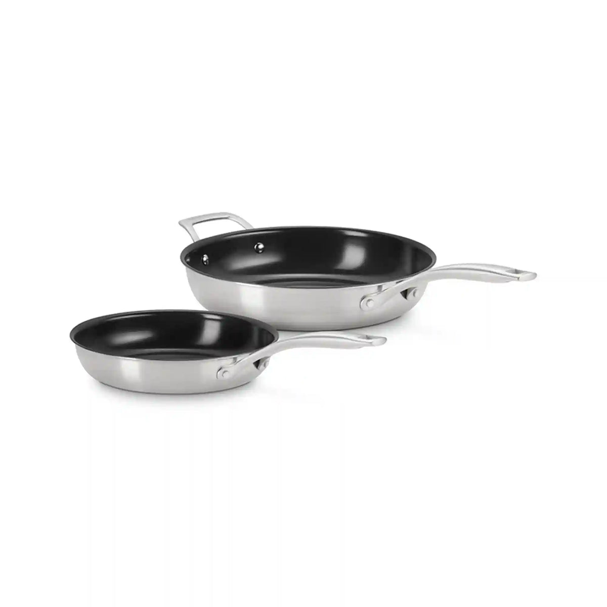Essential Stainless Steel Non-stick 2-Piece Frying Pan Set